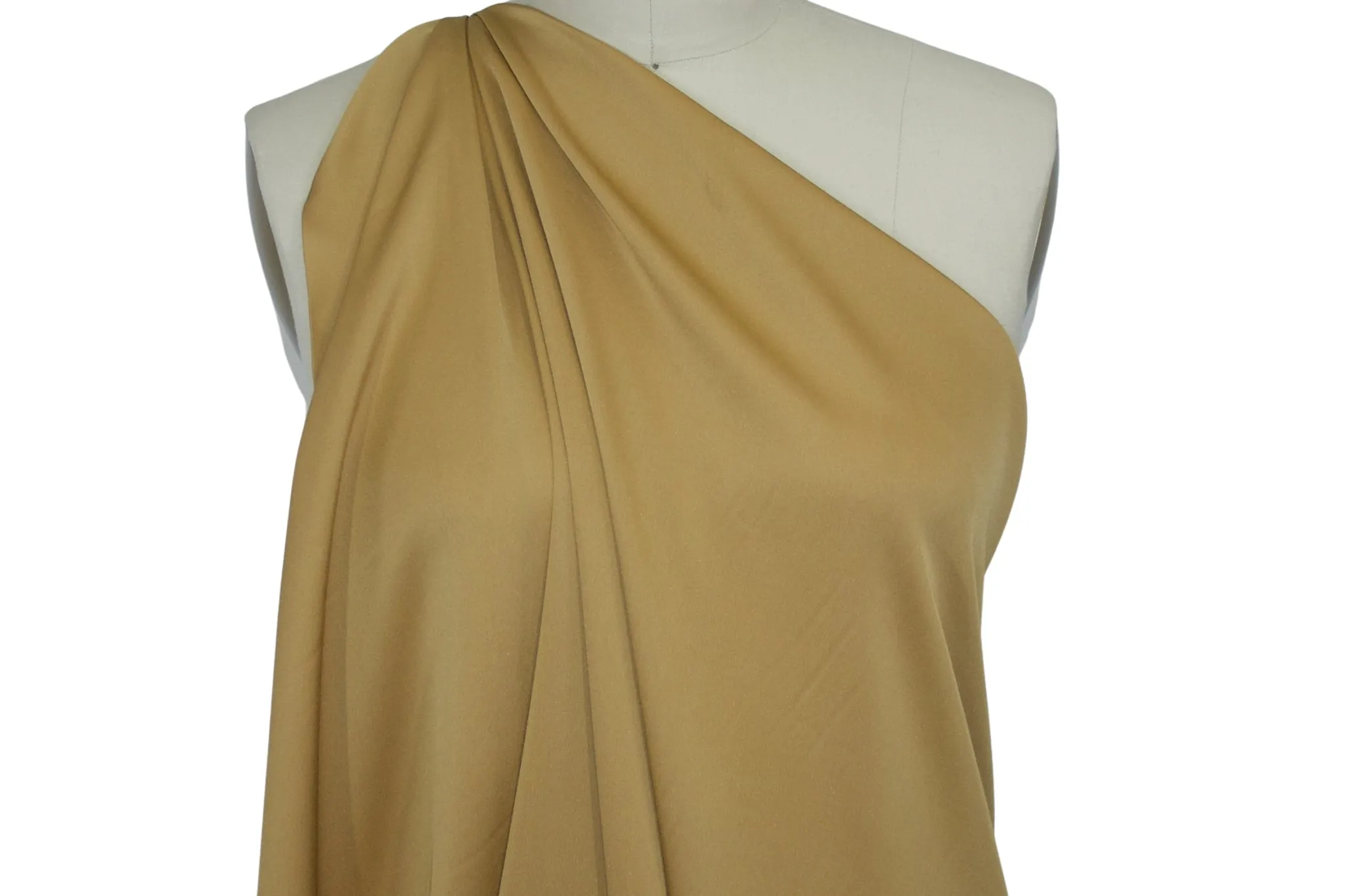 1 1/8  yards of Randi Rahm Stretch Silk Crepe de Chine - Gold