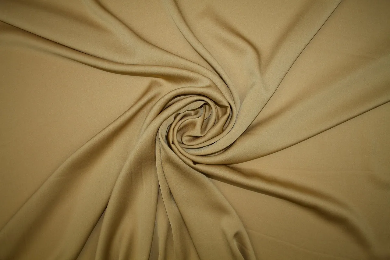 1 1/8  yards of Randi Rahm Stretch Silk Crepe de Chine - Gold