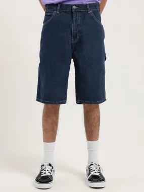 11" Relaxed Fit Denim Shorts in Indigo