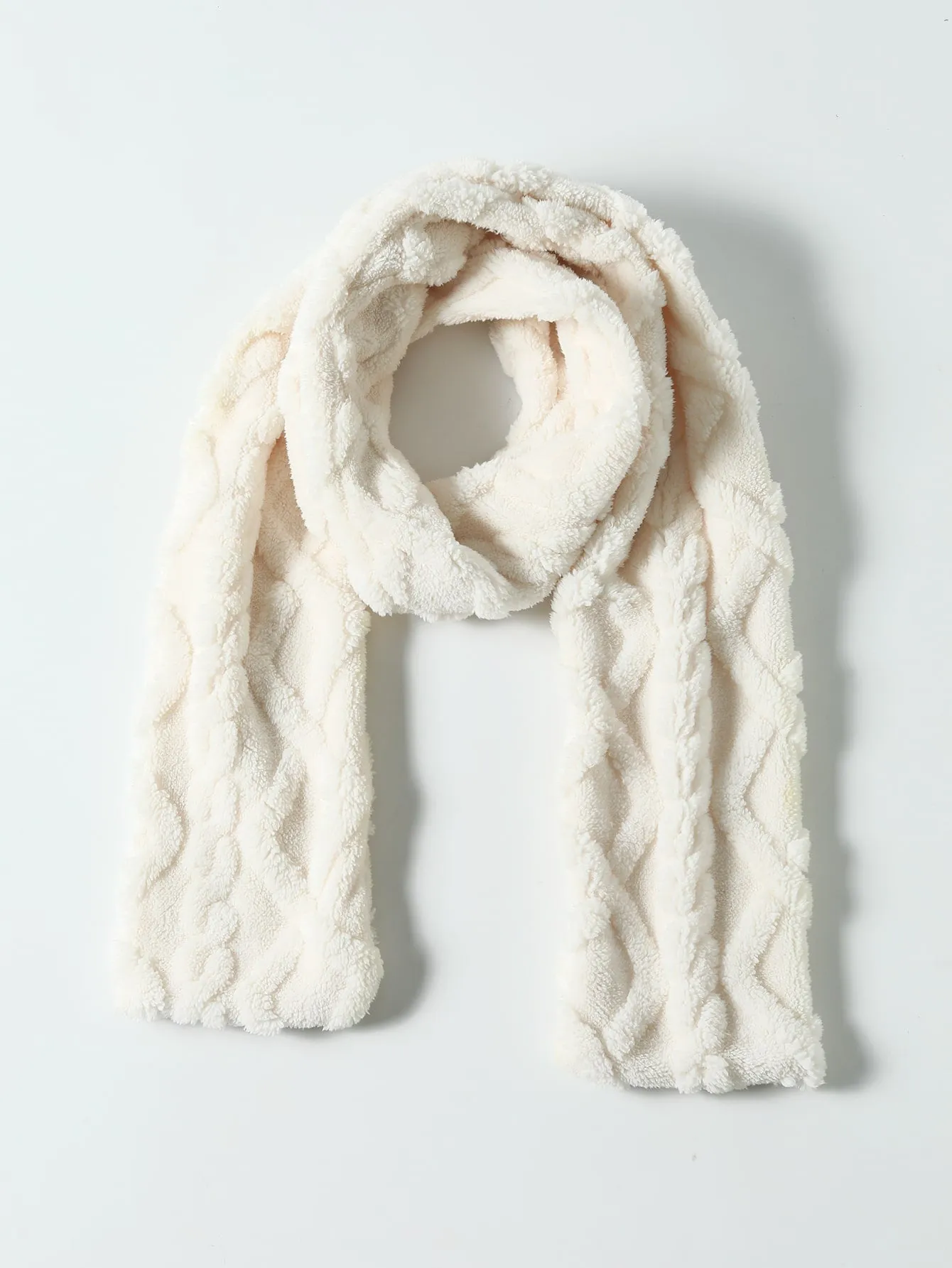 1pc Embossed Plush Scarf SD