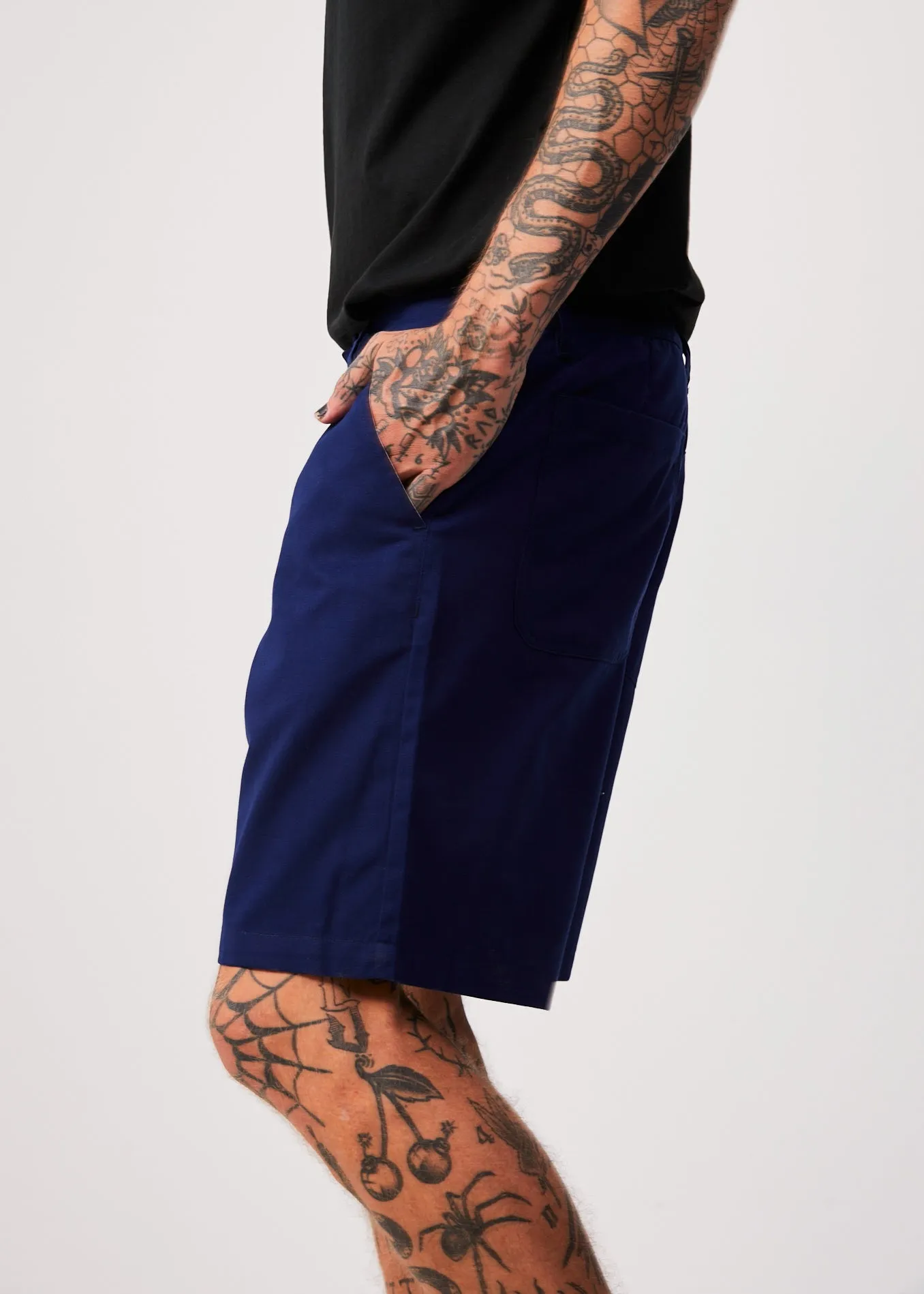 AFENDS Mens Ninety Twos - Chino Shorts - Seaport