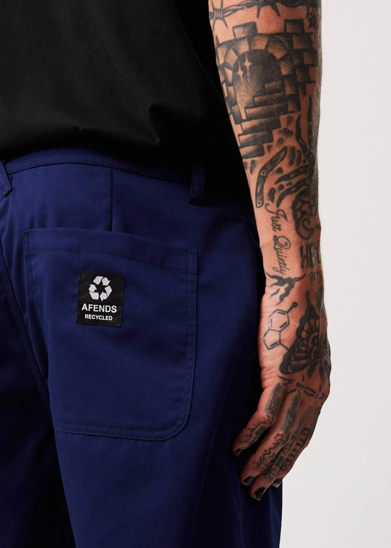 AFENDS Mens Ninety Twos - Chino Shorts - Seaport