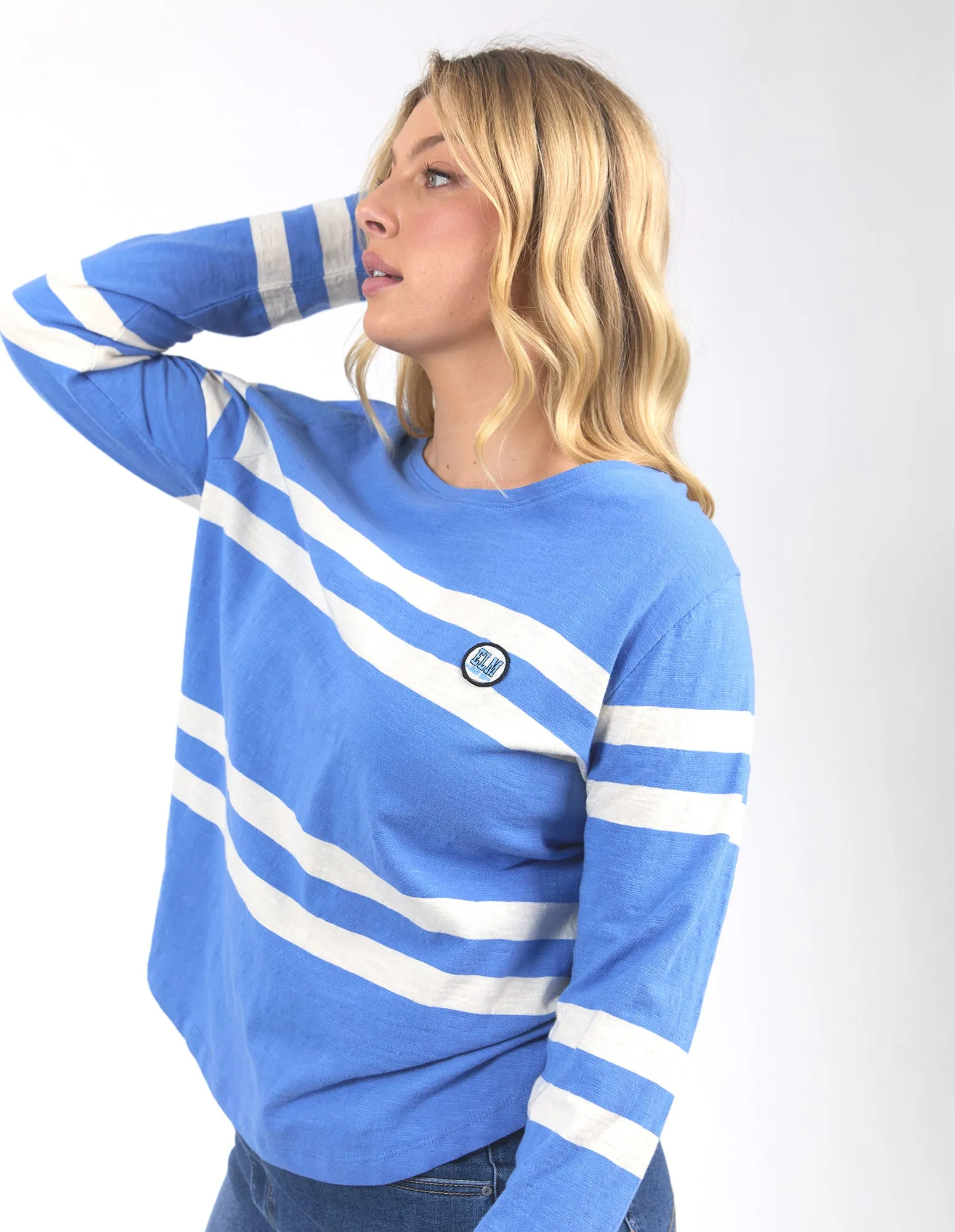 Allegra Long Sleeve Tee Cerulean Blue