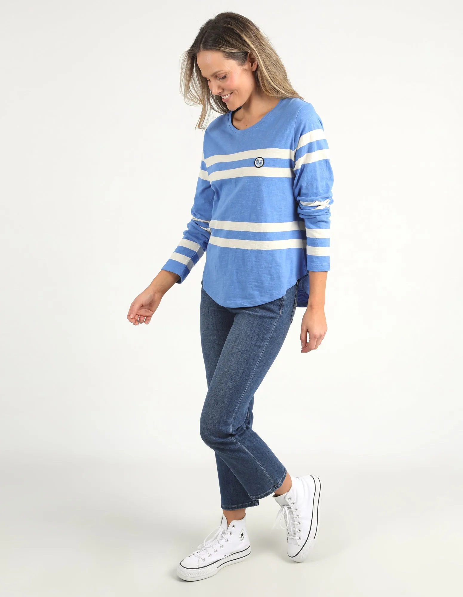 Allegra Long Sleeve Tee Cerulean Blue