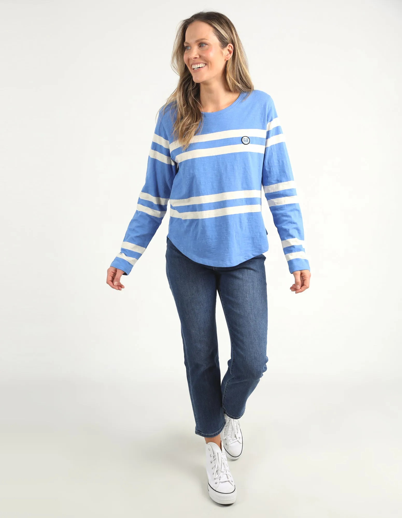 Allegra Long Sleeve Tee Cerulean Blue