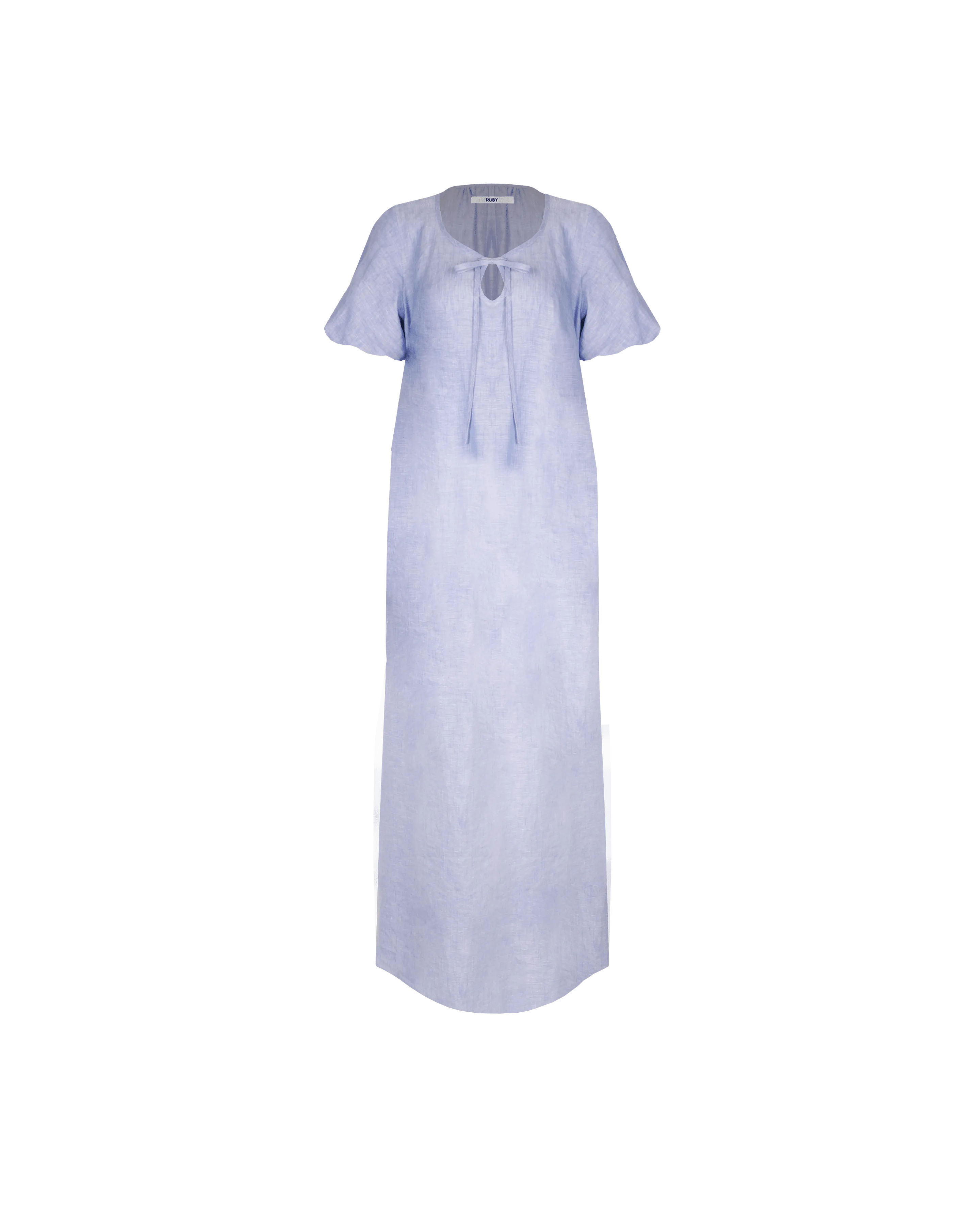 ANGEL LINEN MAXI DRESS BLUE MARLE