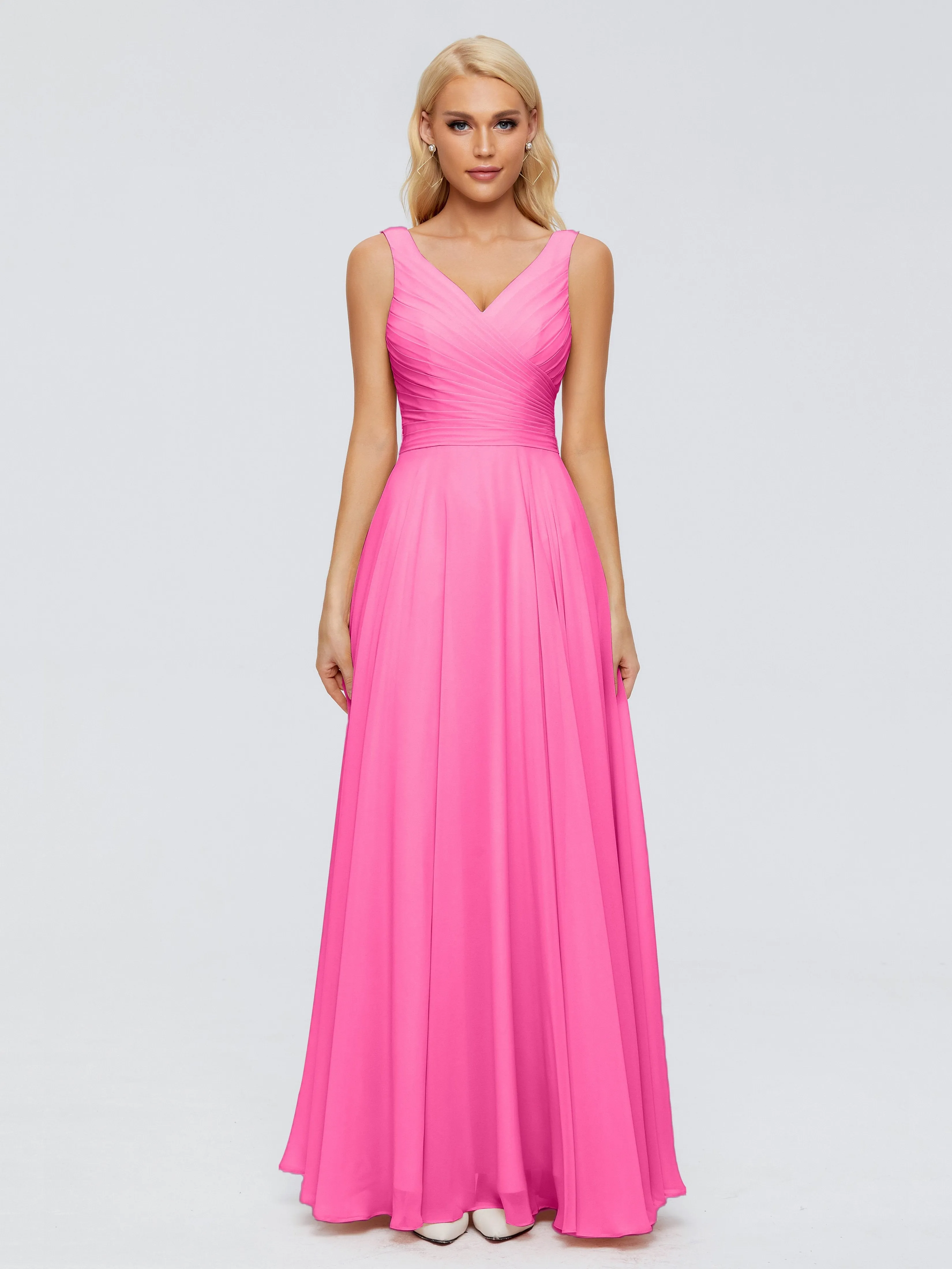 Azalea Bridesmaid Ryleigh Flowy Chiffon Bridesmaid Dresses With Bow