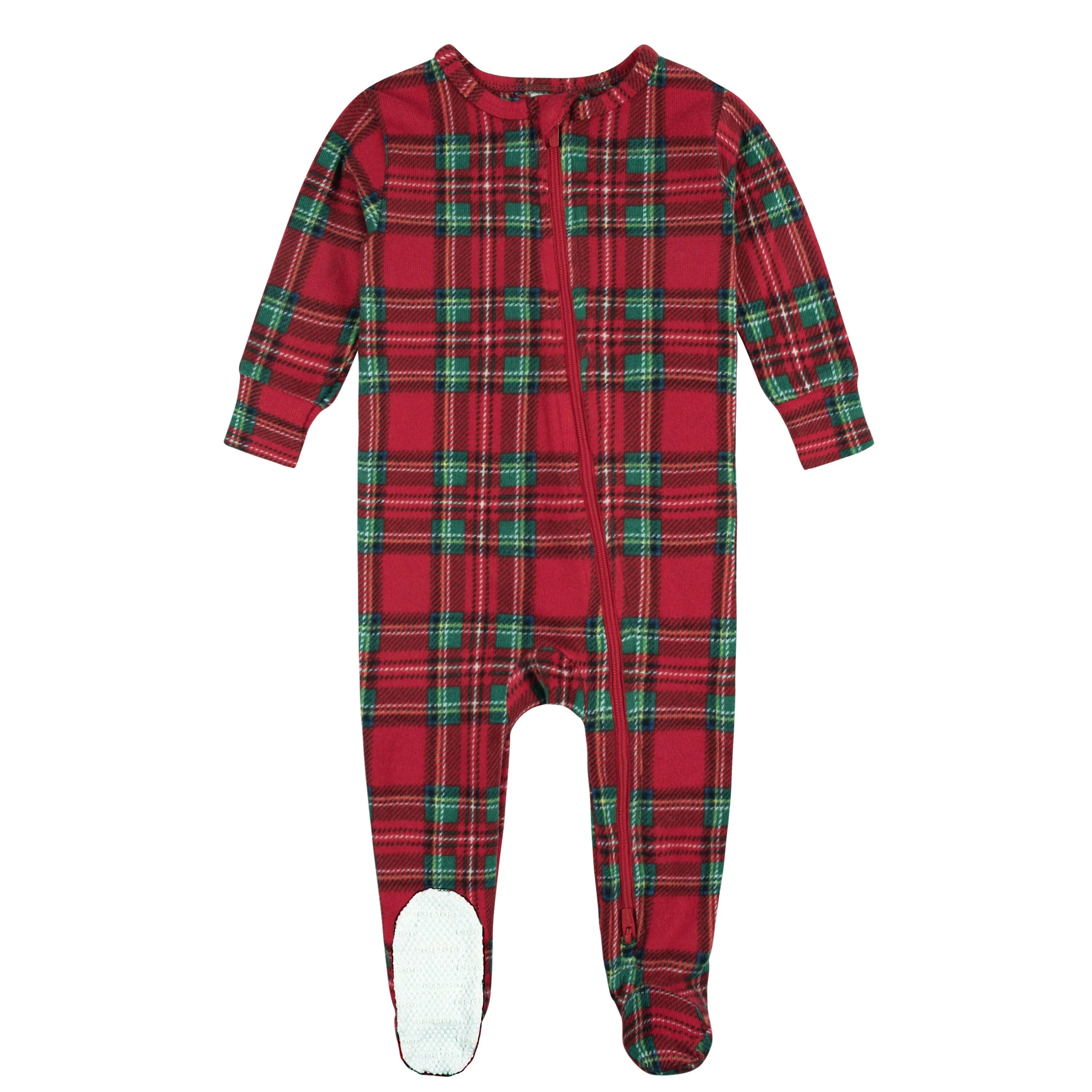 Baby & Toddler Neutral Stewart Plaid Hacci Snug Fit Footed Pajamas