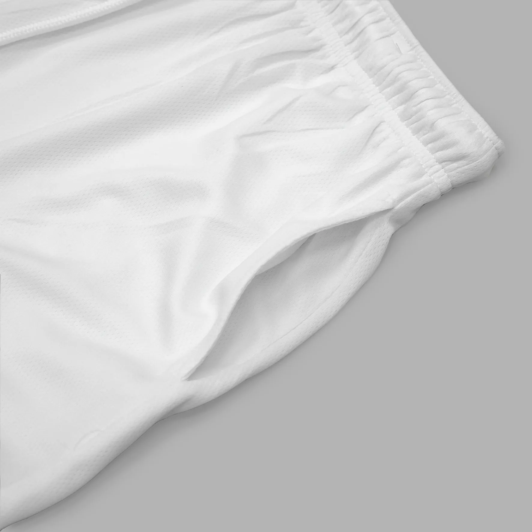 Basic White Relaxed Shorts - 8"