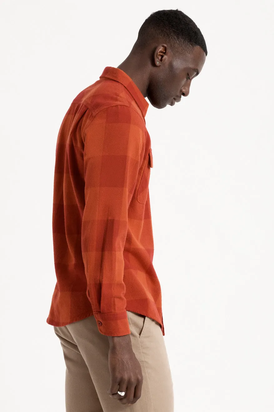 Bowery Lightweight L/S Flannel - Crimson/Aurora Red