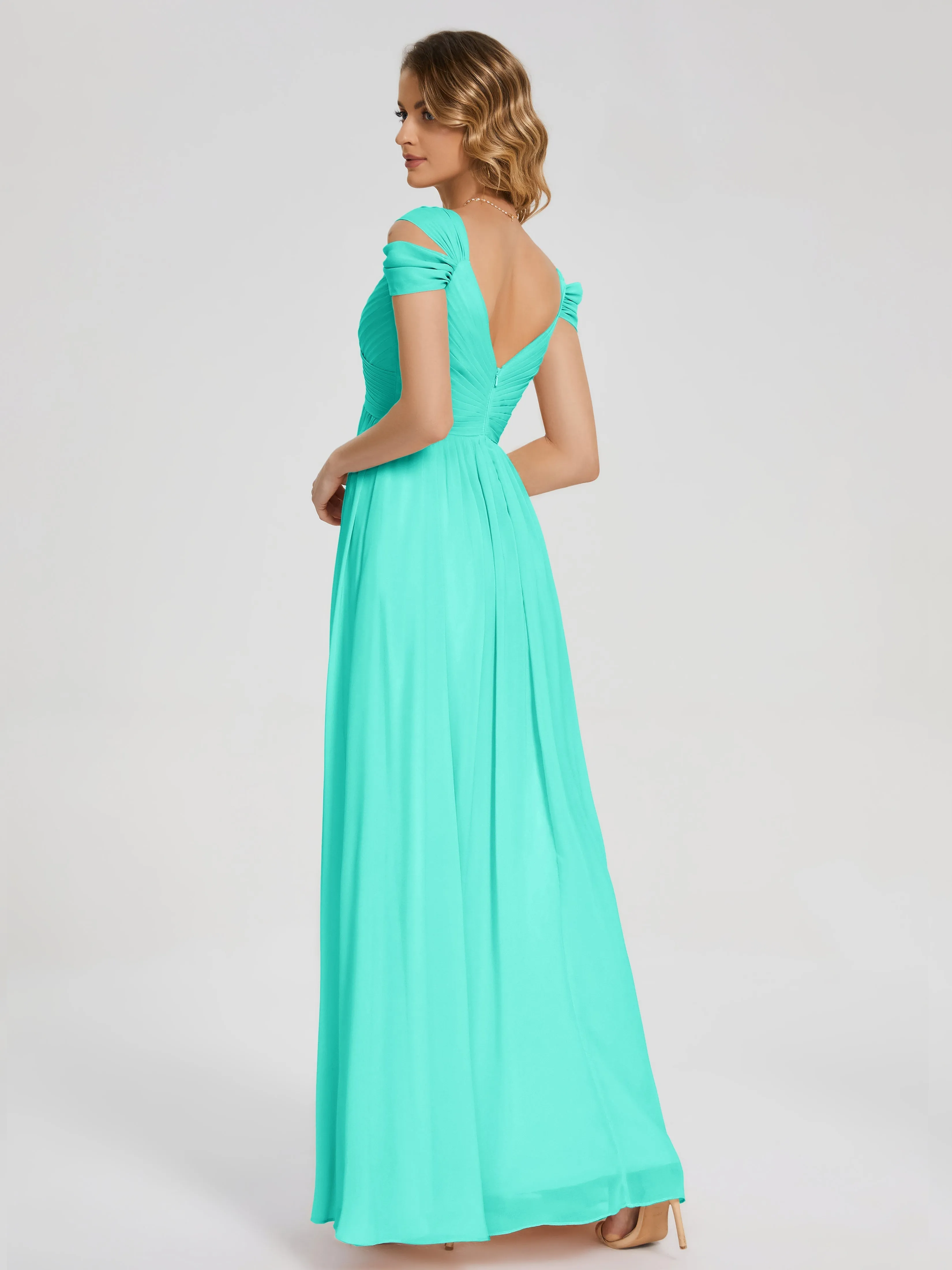 Bridesmaid Dress Spa Charlee Flowy Split Chiffon Bridesmaid Dresses