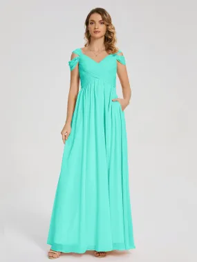 Bridesmaid Dress Spa Charlee Flowy Split Chiffon Bridesmaid Dresses