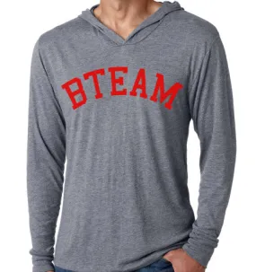 BTEAM Lightweight Hoodie - Grey & Red