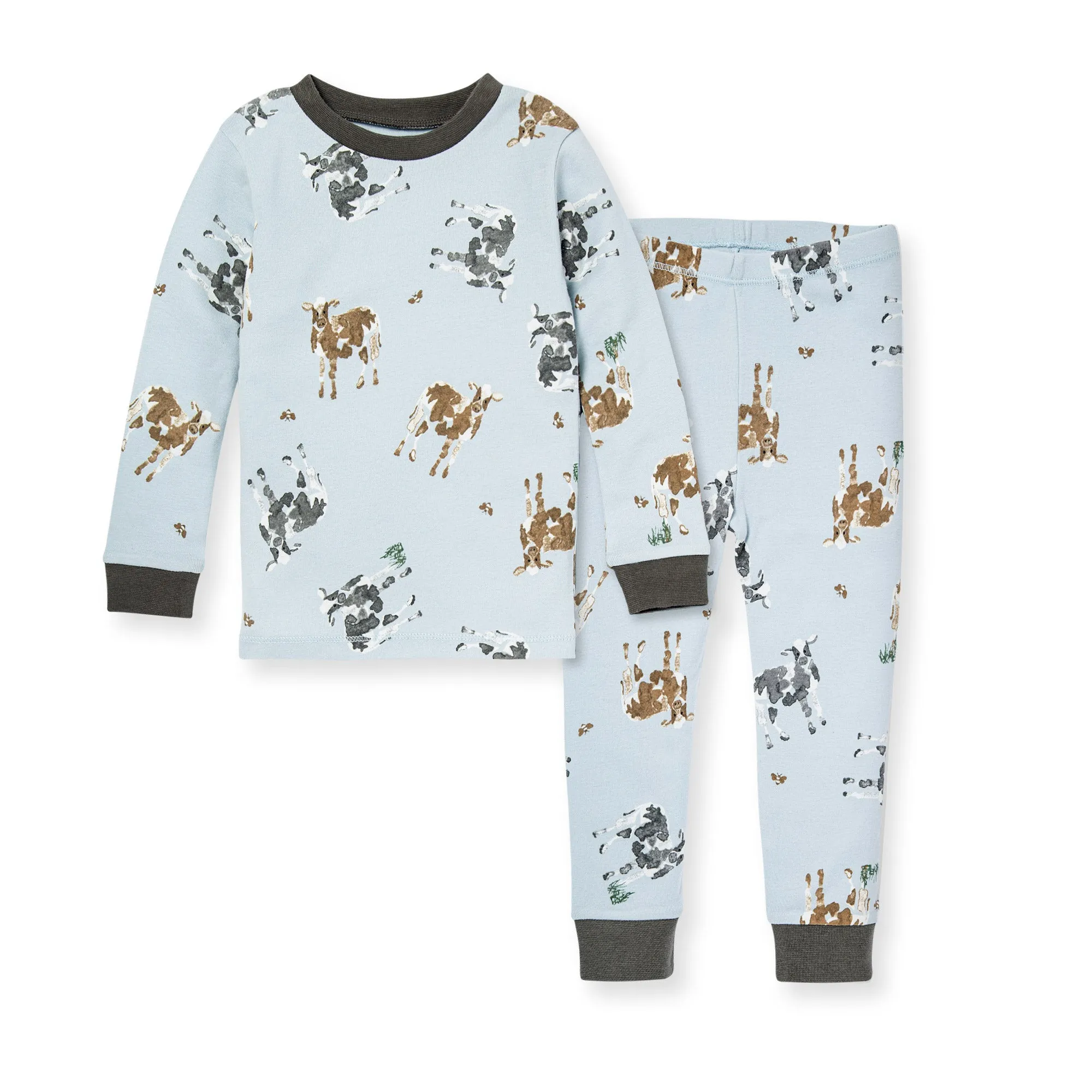 Burt's Bees Organic Snug Fit Two-Piece Pajamas Mr. Moo