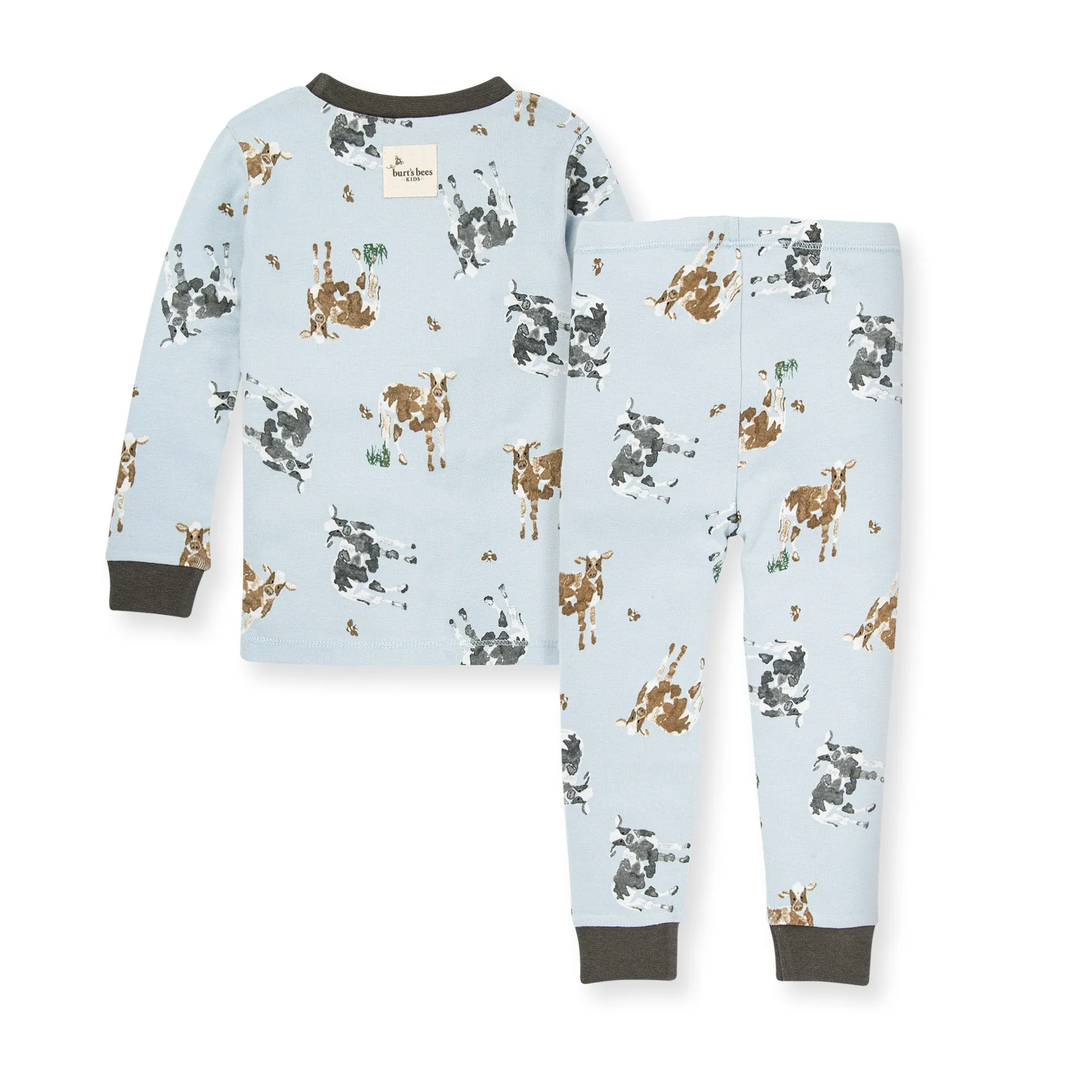 Burt's Bees Organic Snug Fit Two-Piece Pajamas Mr. Moo