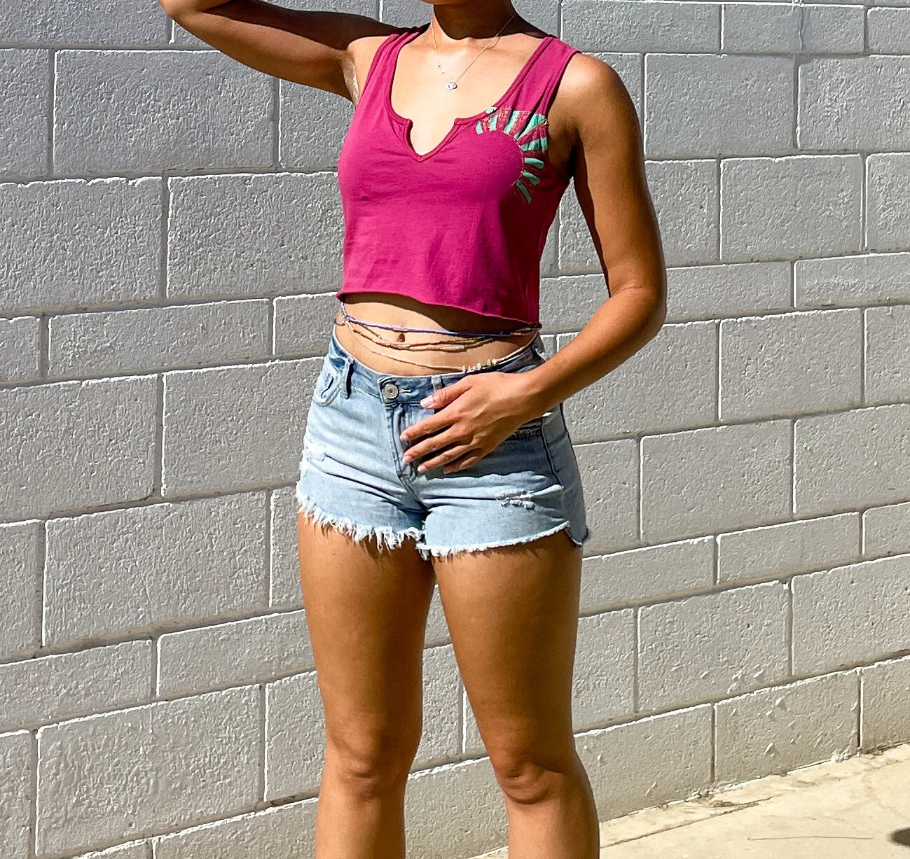 Cali Crop Tank - Berry