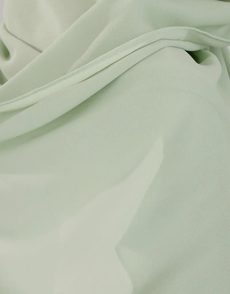 Chiffon Shawl - Shades of Light Green