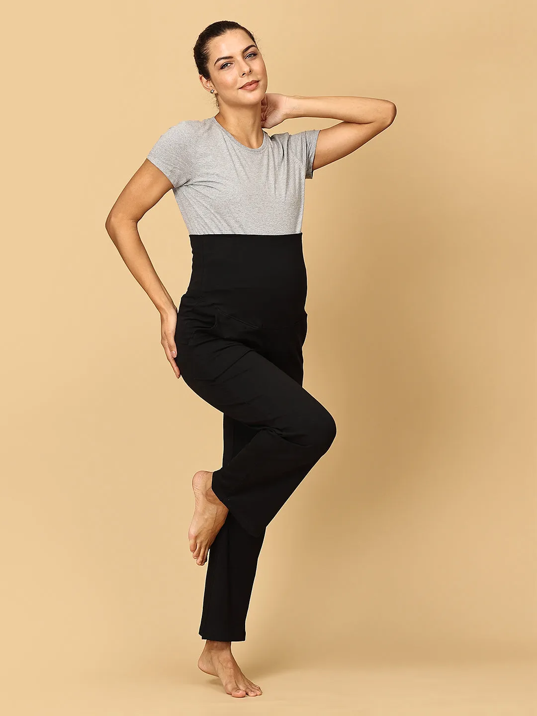 Comfy Maternity Regular Pants - Black