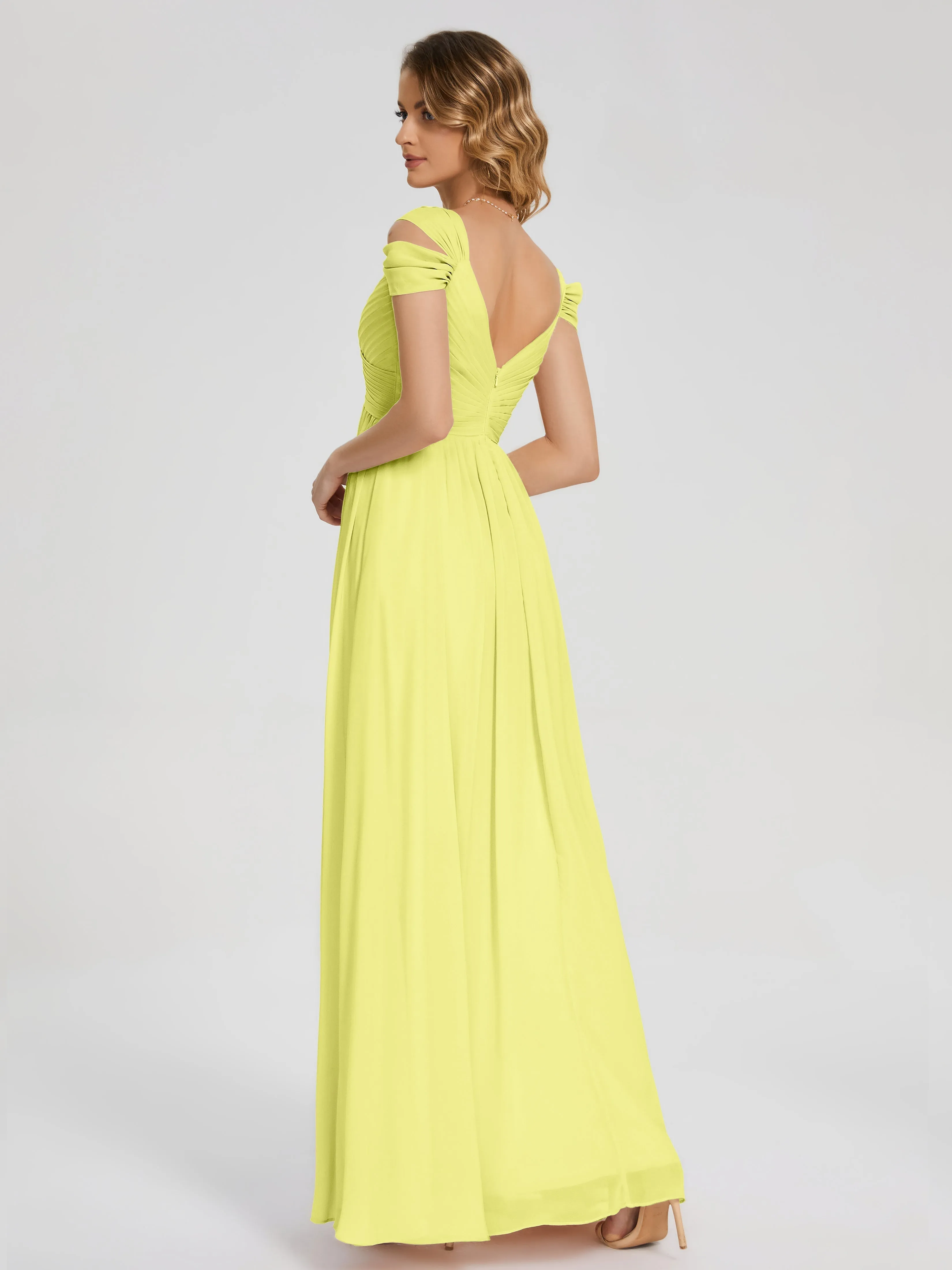 Daffodil Bridesmaid Dresses Uk Charlee Flowy Split Chiffon Bridesmaid Dresses