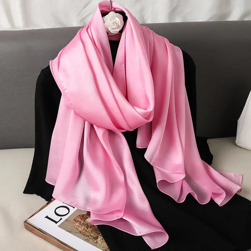 Elegant Silk Scarf Pashmina Hijab Shawls