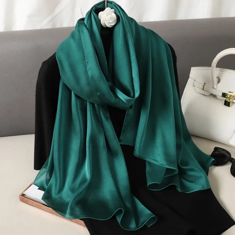 Elegant Silk Scarf Pashmina Hijab Shawls