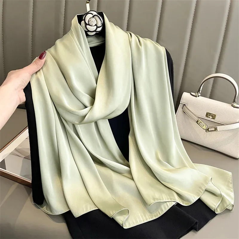 Elegant Silk Scarf Pashmina Hijab Shawls