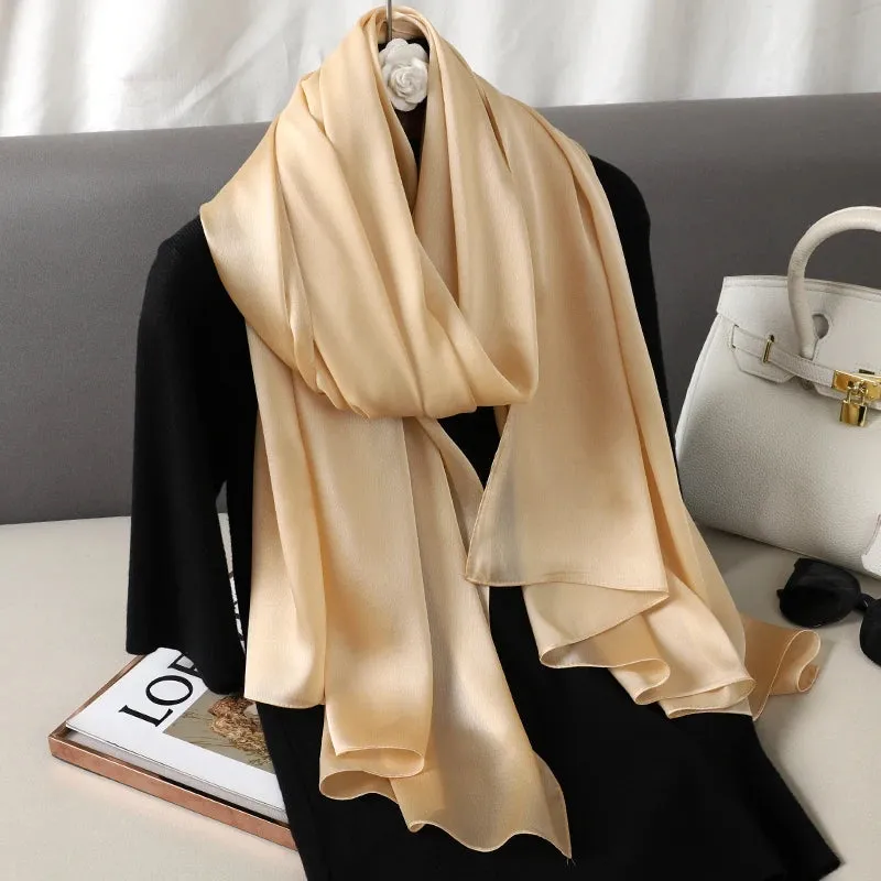 Elegant Silk Scarf Pashmina Hijab Shawls