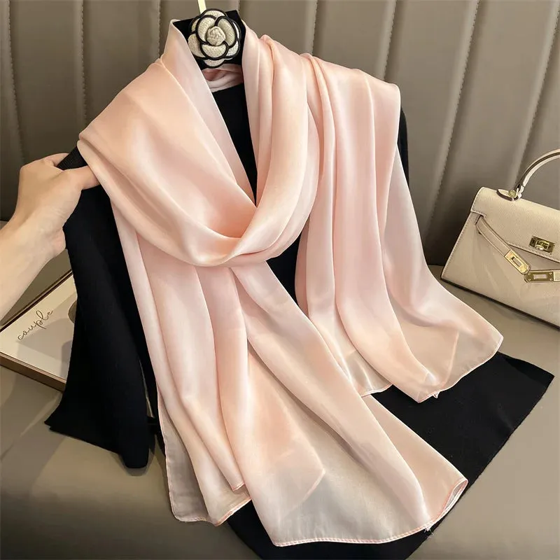 Elegant Silk Scarf Pashmina Hijab Shawls