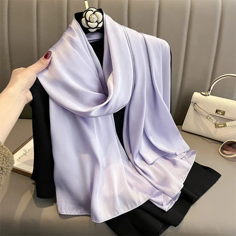 Elegant Silk Scarf Pashmina Hijab Shawls