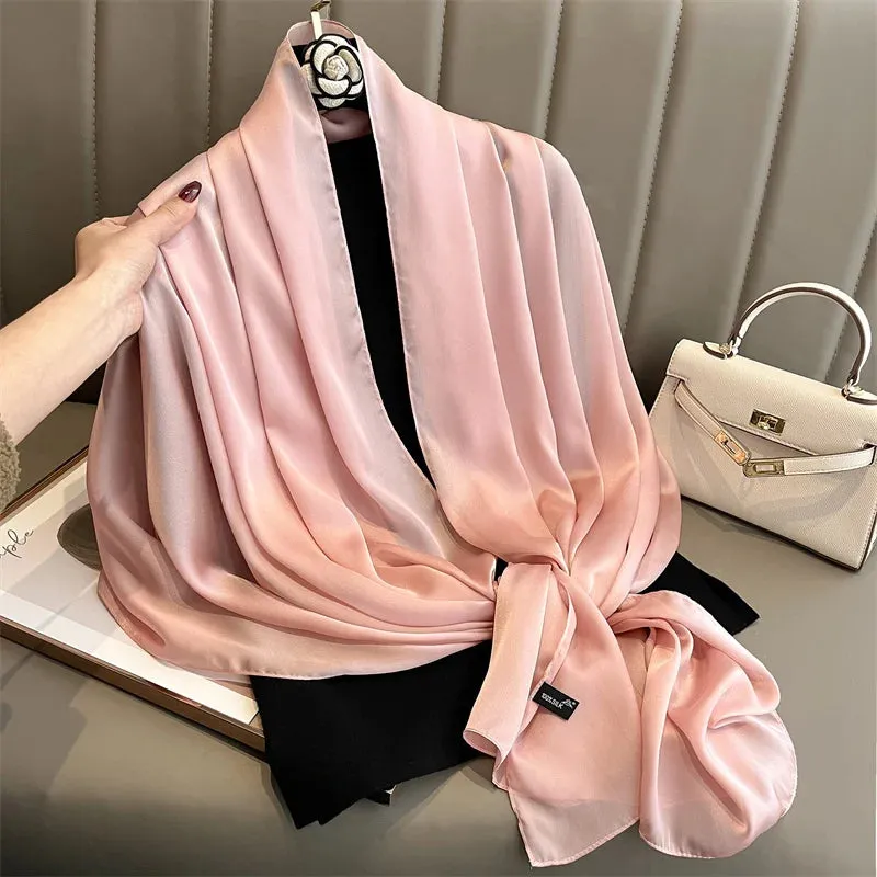 Elegant Silk Scarf Pashmina Hijab Shawls