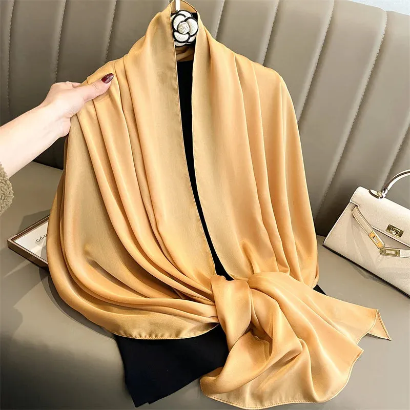 Elegant Silk Scarf Pashmina Hijab Shawls