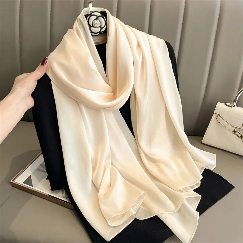 Elegant Silk Scarf Pashmina Hijab Shawls