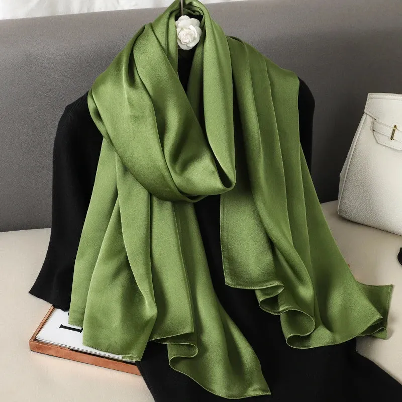 Elegant Silk Scarf Pashmina Hijab Shawls