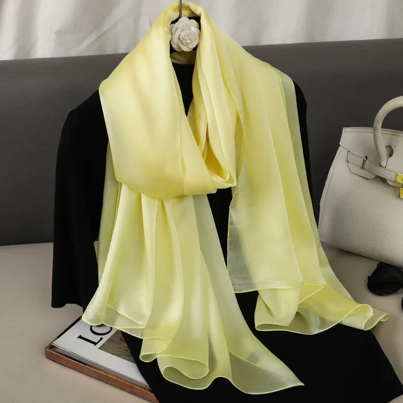 Elegant Silk Scarf Pashmina Hijab Shawls