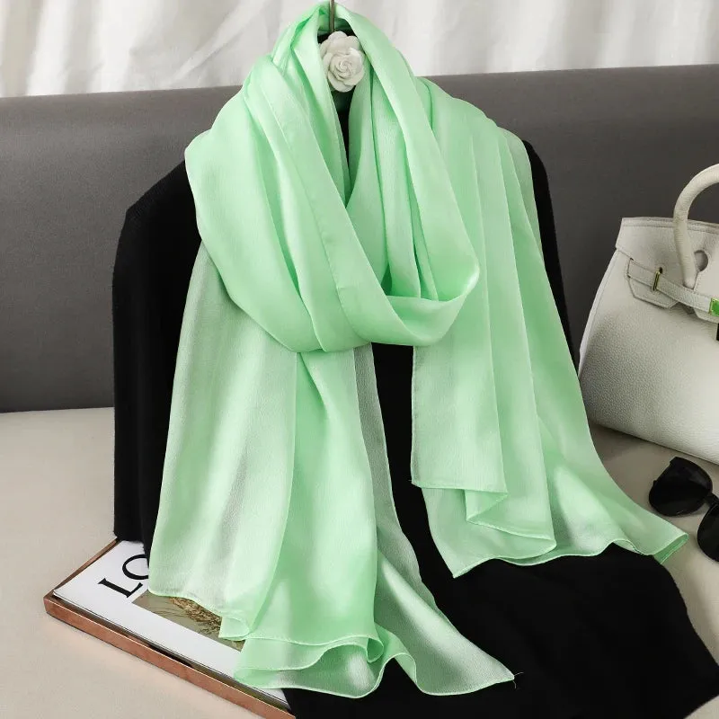 Elegant Silk Scarf Pashmina Hijab Shawls