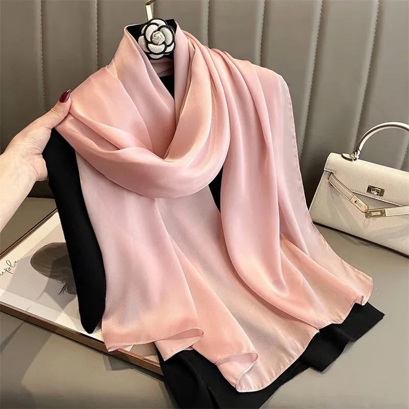 Elegant Silk Scarf Pashmina Hijab Shawls