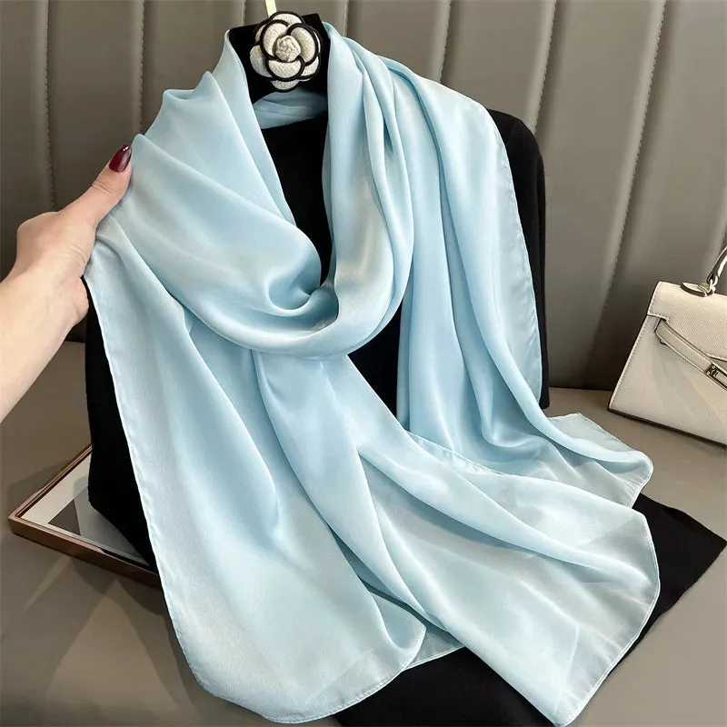 Elegant Silk Scarf Pashmina Hijab Shawls