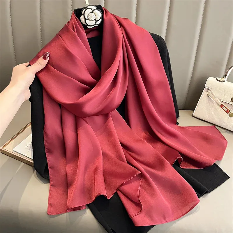 Elegant Silk Scarf Pashmina Hijab Shawls