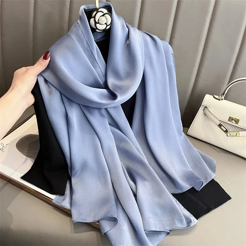 Elegant Silk Scarf Pashmina Hijab Shawls