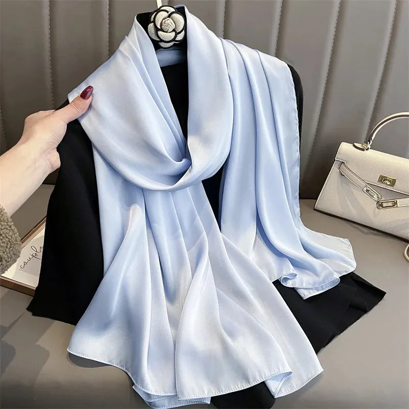 Elegant Silk Scarf Pashmina Hijab Shawls