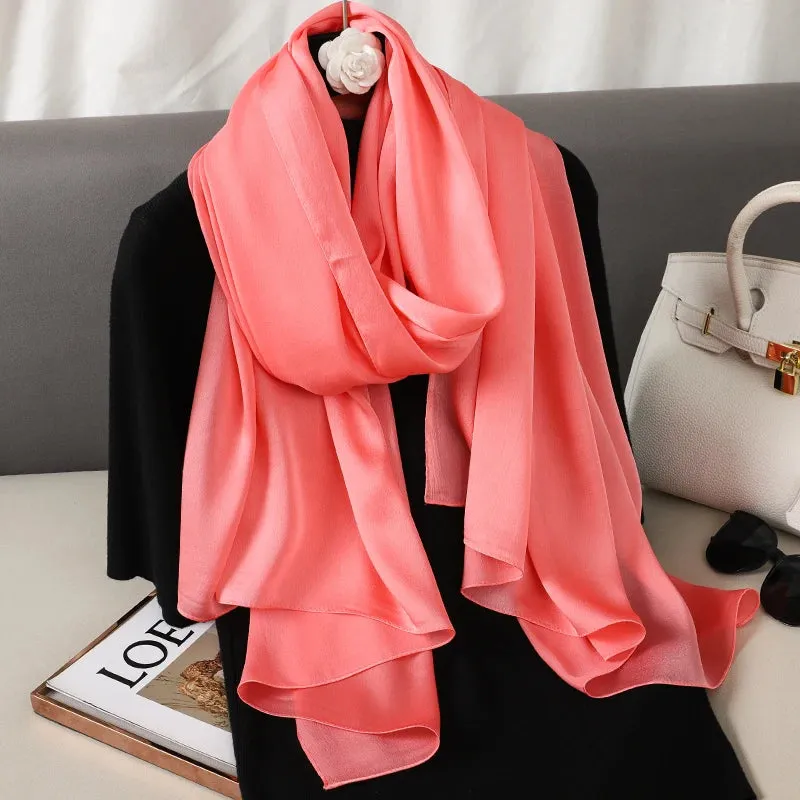 Elegant Silk Scarf Pashmina Hijab Shawls