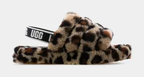 Fluff Yeah Leopard Grade School Sandal (Brown/Black)