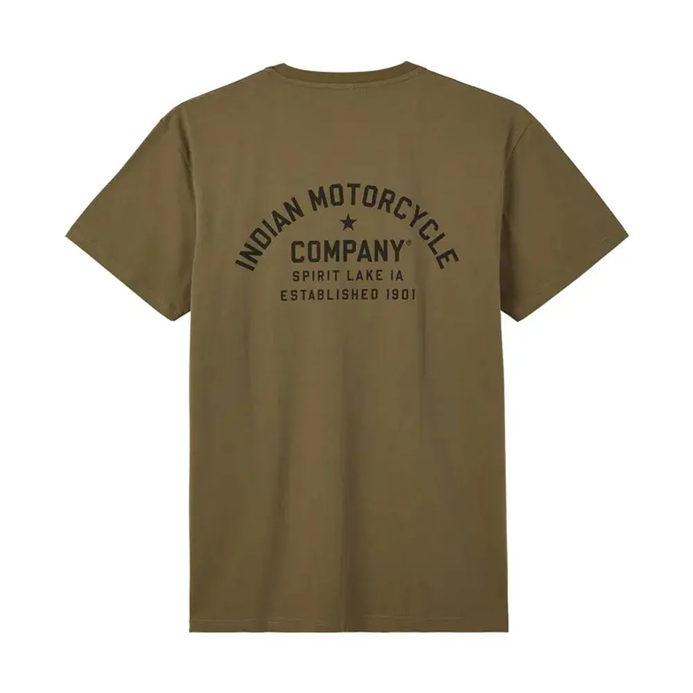 Indian Motorcycle  Mens Established 1901 IMC T-Shirt Tee Lightweight Comfy Khaki