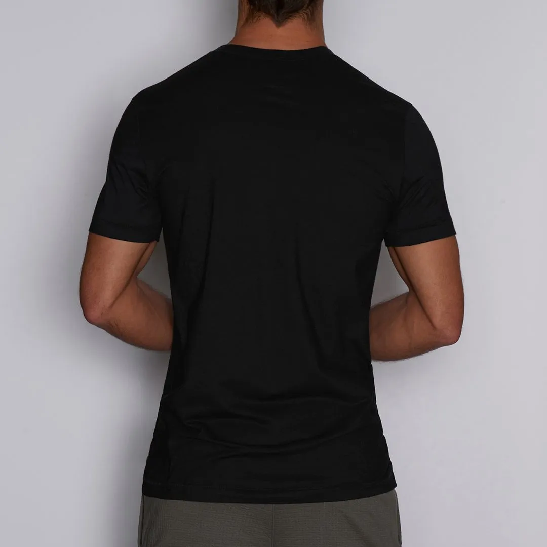 Layers Slim Deep V-Neck T-Shirt Black