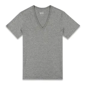 Layers Slim Deep V-Neck T-Shirt Grey Heather