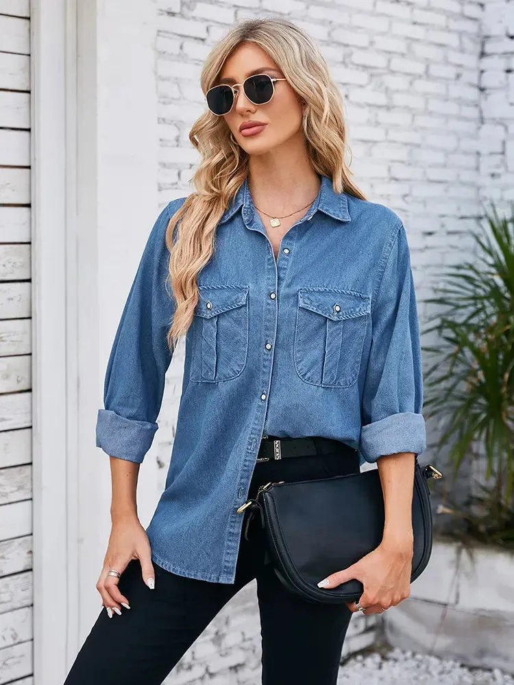 Lightweight Washed Denim Shirt