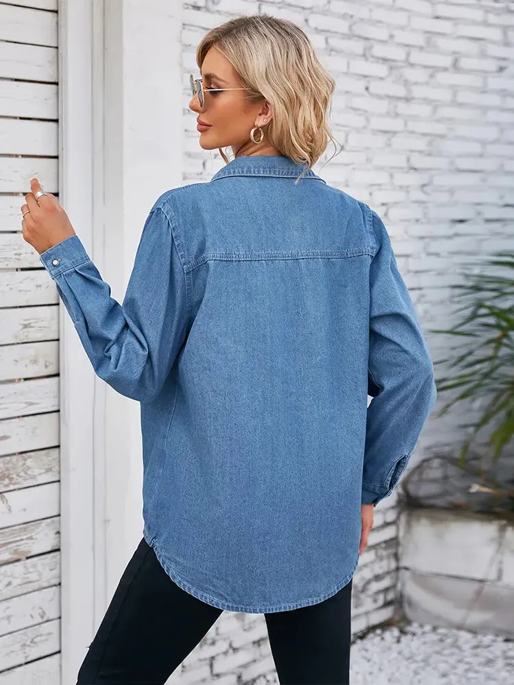 Lightweight Washed Denim Shirt