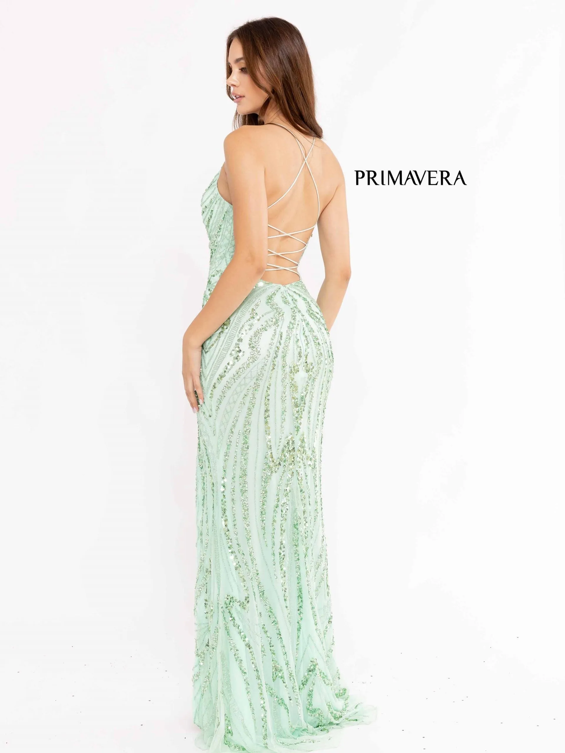 Lorza | Beaded Evening Gown | Primavera 3958