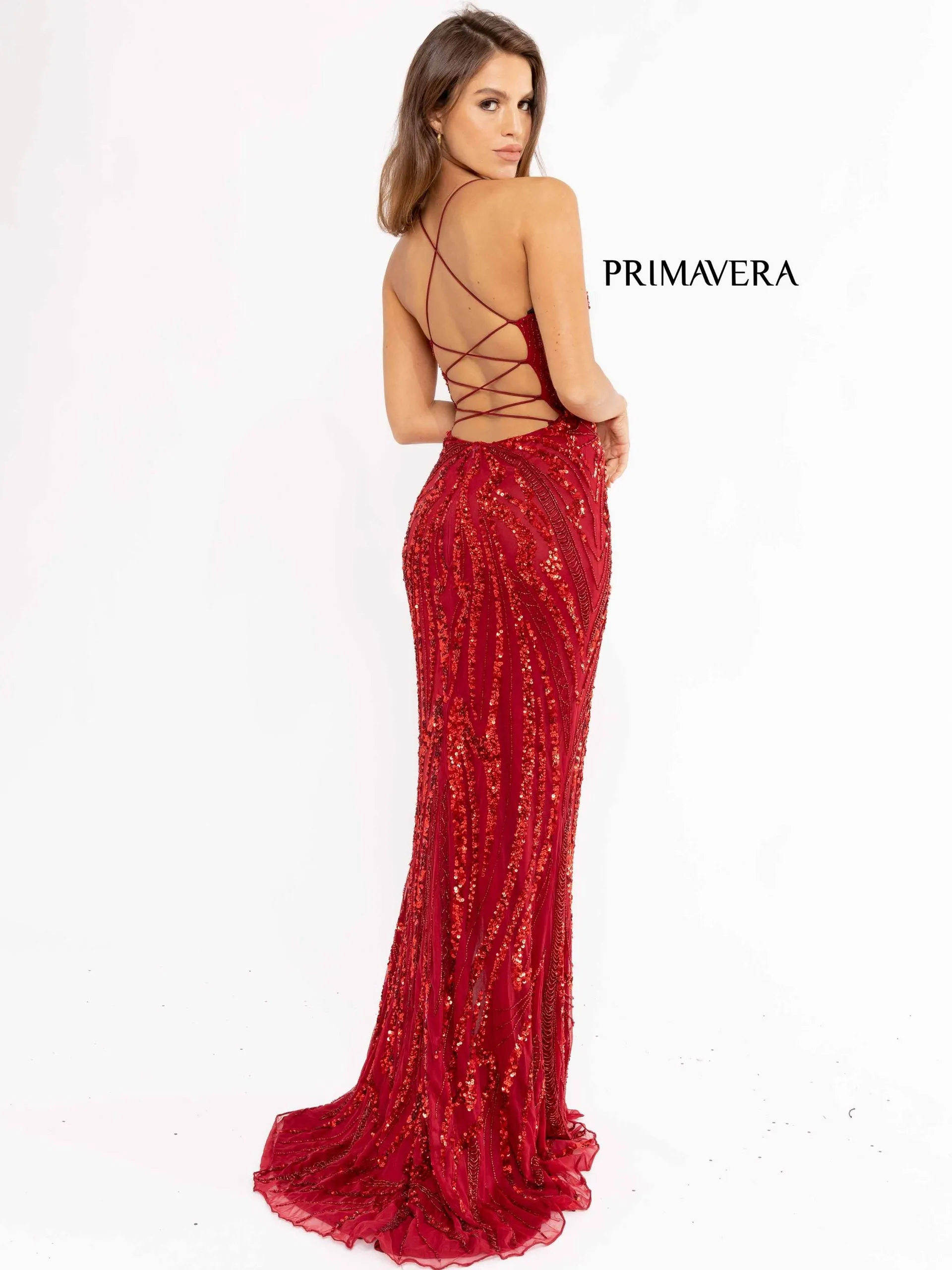 Lorza | Beaded Evening Gown | Primavera 3958