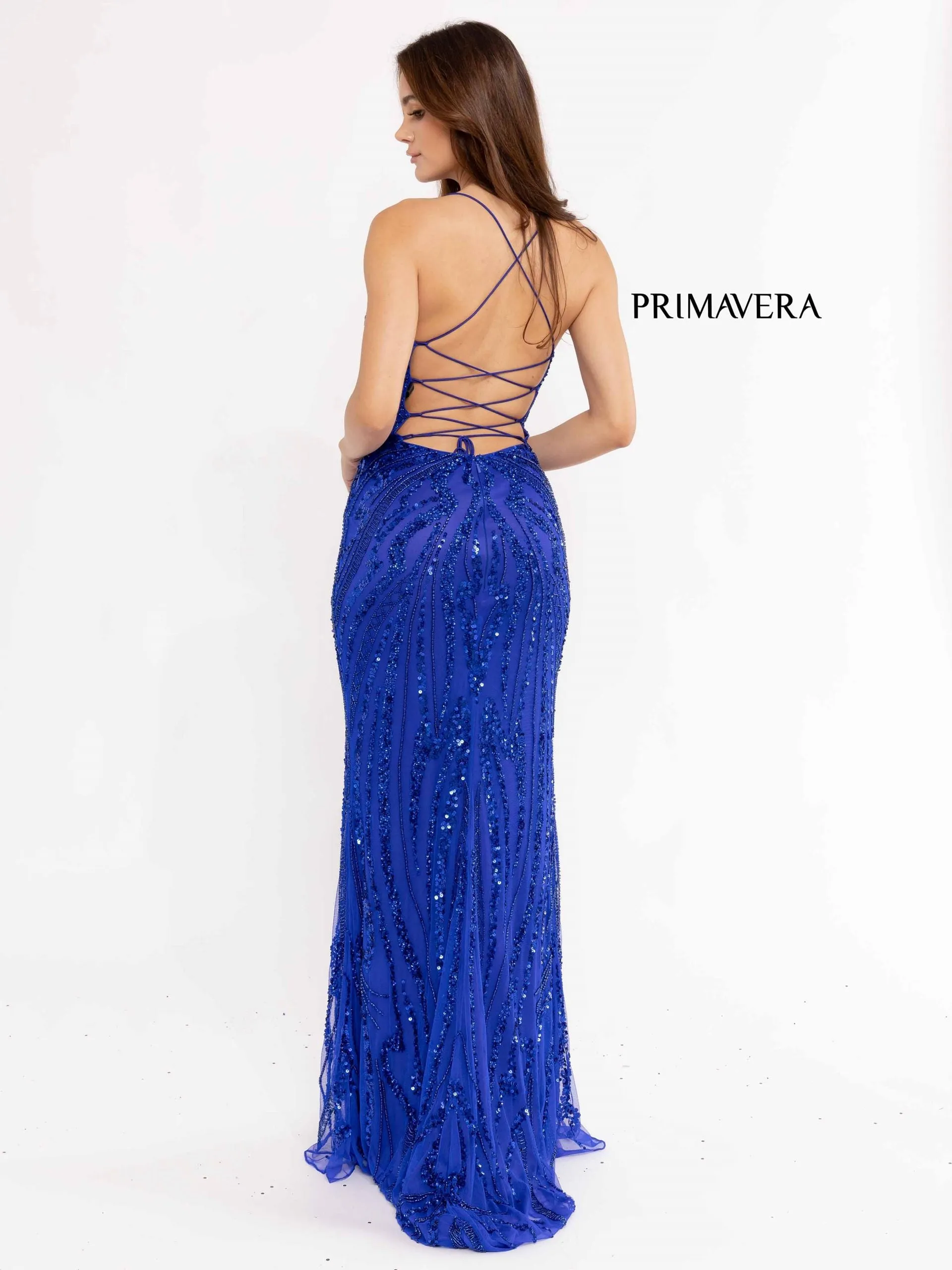 Lorza | Beaded Evening Gown | Primavera 3958